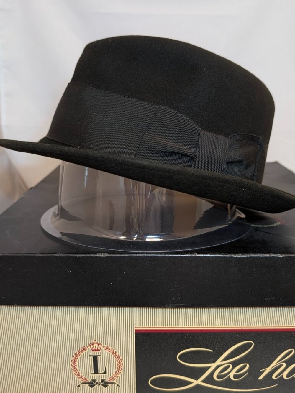 Vintage Lee “York” Short Brim Fedora Hat Brown 7 1/4 with Original Lee Box